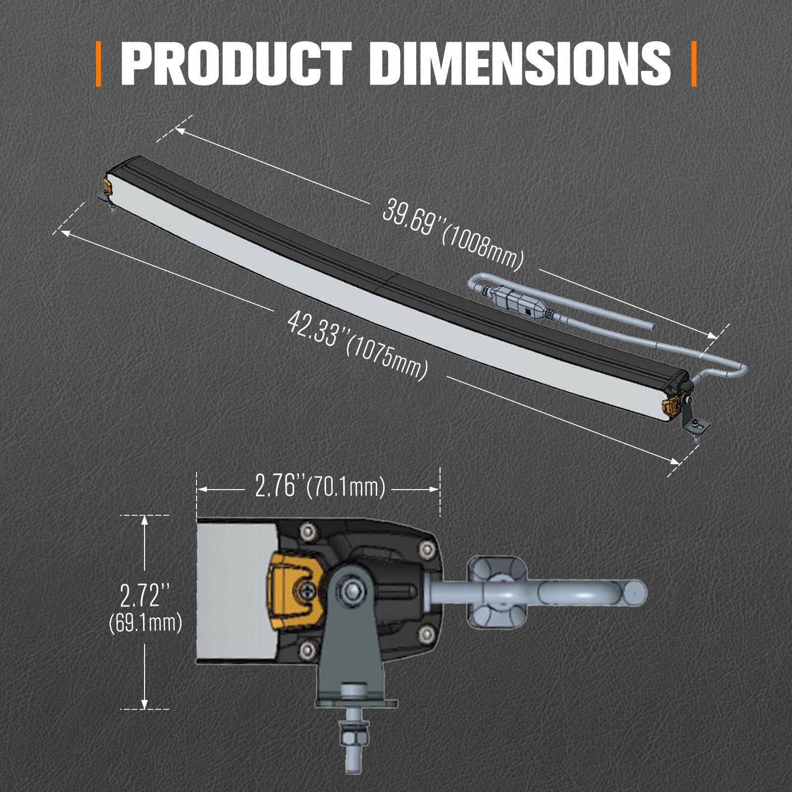 Lightfox 40inch Curved LED Light Bar 1Lux@2,411ft IP68 18,700 Lumens