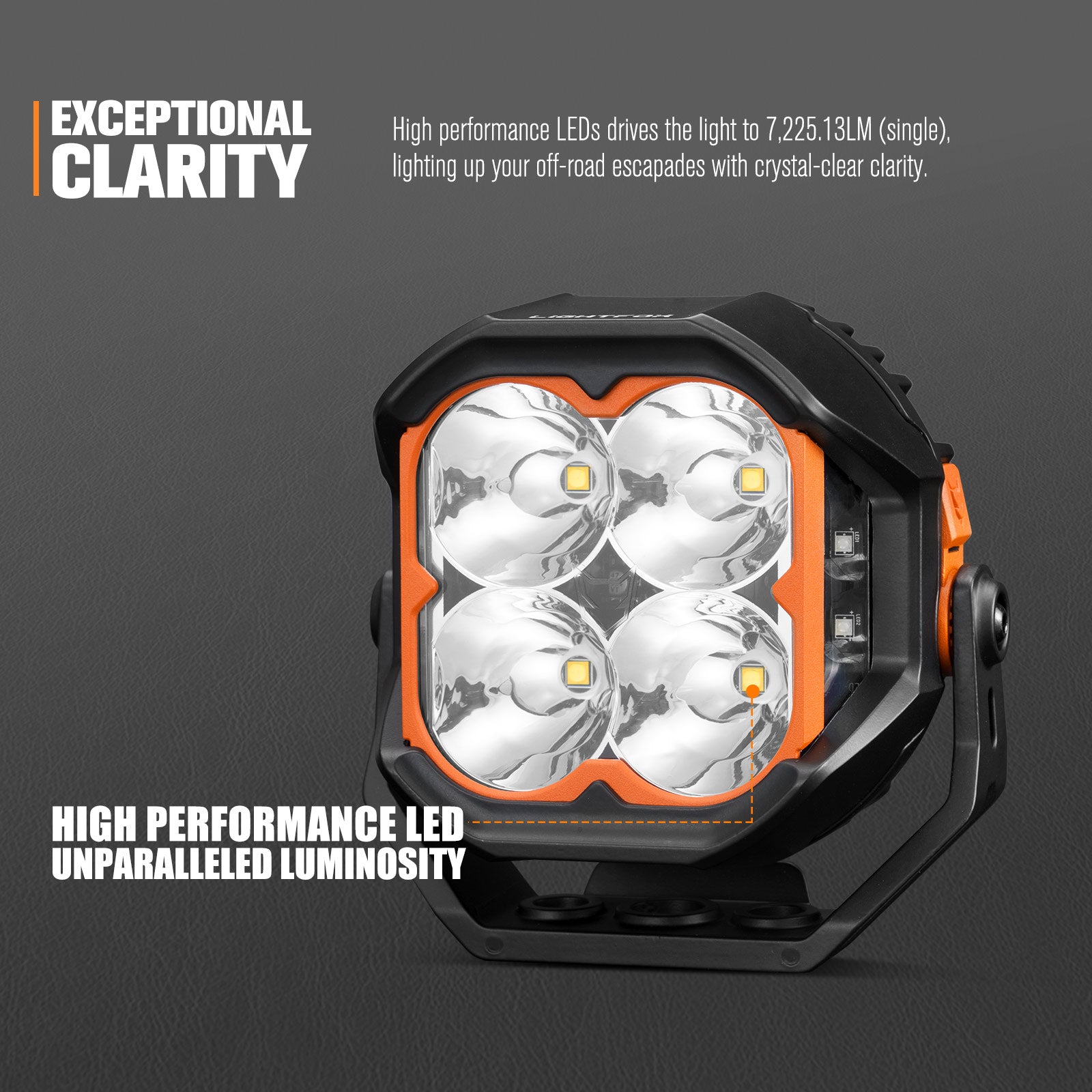 Lightfox Cygnus Pro 5" LED Work Light 1Lux@1,312ft IP68 7,225.13LM