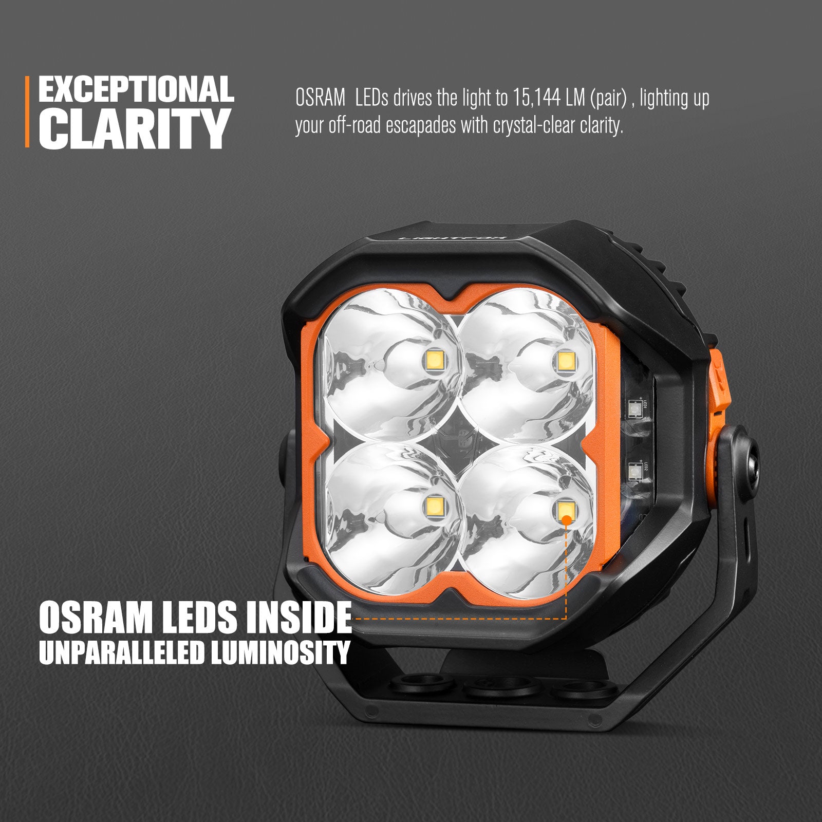 Lightfox Cygnus Pro 5" LED Work Light 1Lux@1,760ft IP68 15,144LM