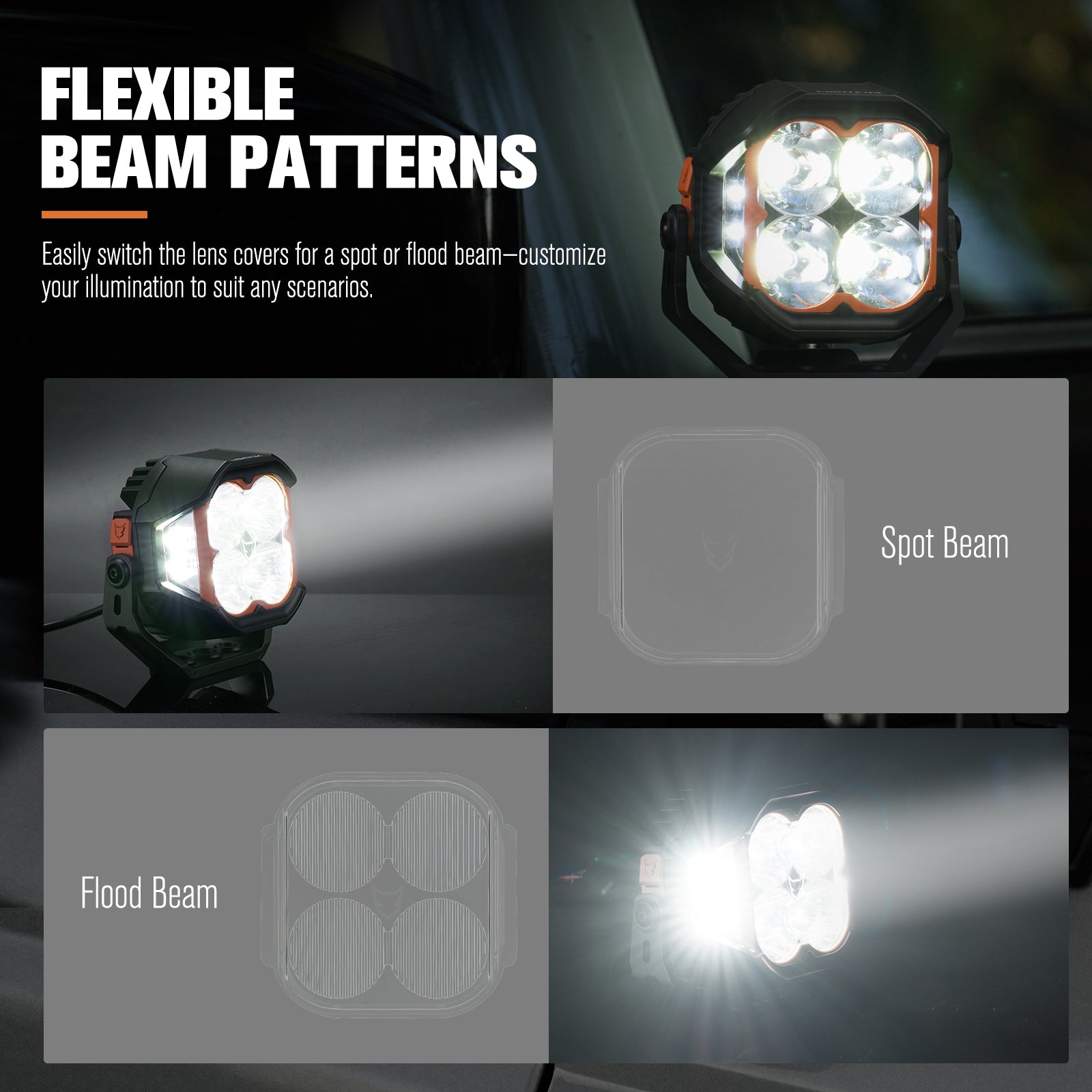 Lightfox Cygnus Pro 5" LED Work Light 1Lux@1,312ft IP68 7,225.13LM