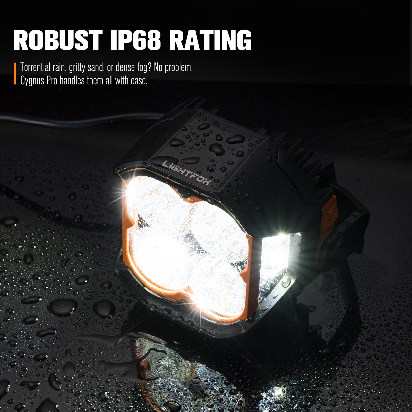 Lightfox Cygnus Pro 5" LED Work Light 1Lux@1,312ft IP68 7,225.13LM