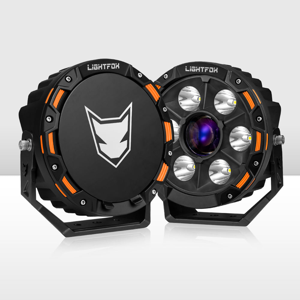 Lightfox 7inch Laser LED Driving Lights 1Lux@7,302ft IP68 11,285LM