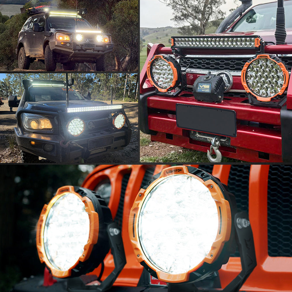 Lightfox 9inch LED Driving Light 1Lux@6,890ft IP68 16,342 Lumens