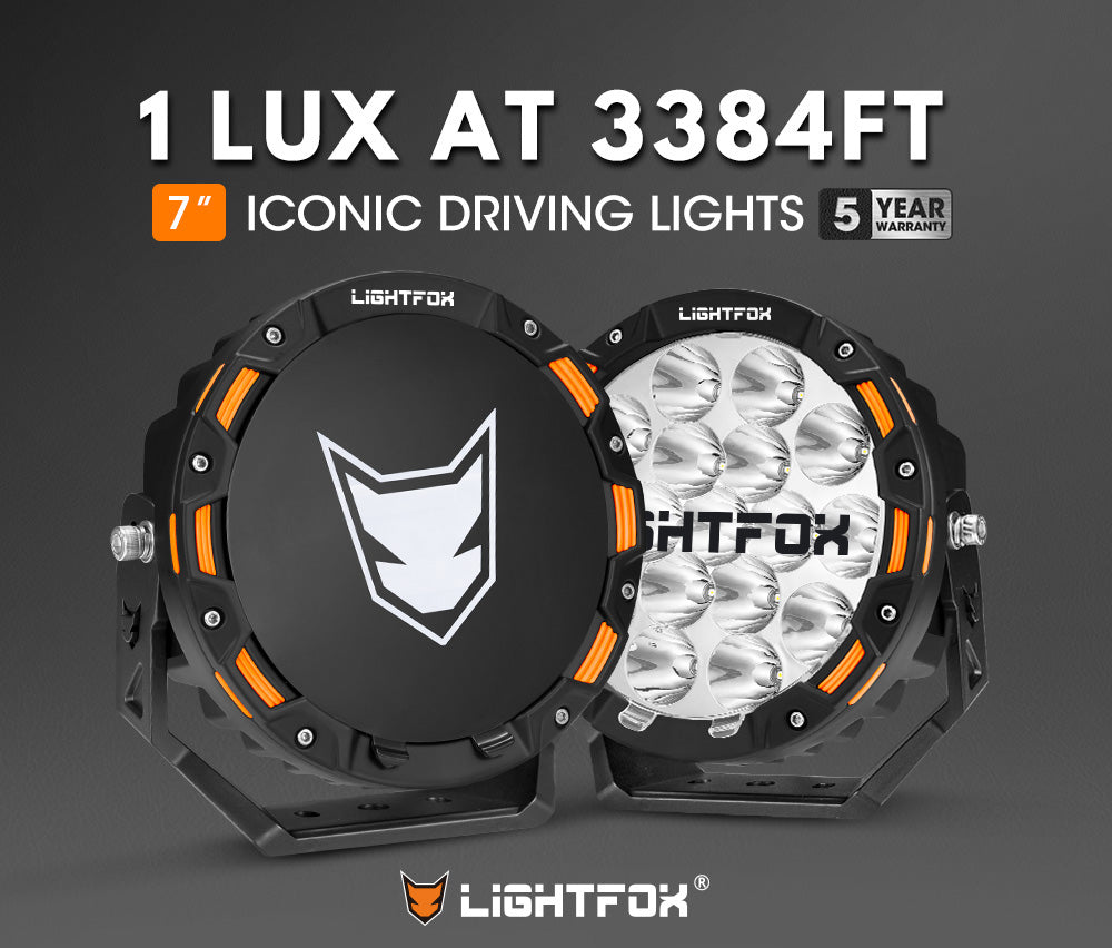 Lightfox 7.5inch LED Driving Light 1Lux@3,384ft IP68 13,226 Lumens
