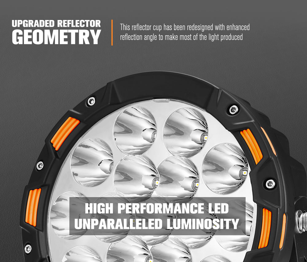Lightfox 7inch LED Driving Light 1Lux@2,675ft IP68 12,603 Lumens
