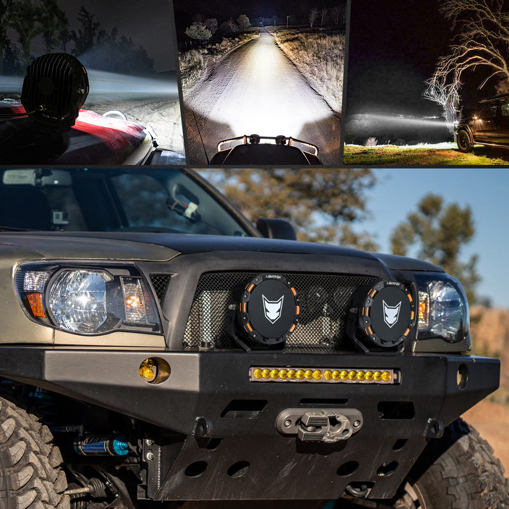 Lightfox 7inch Laser LED Driving Lights 1Lux@7,302ft IP68 11,285LM