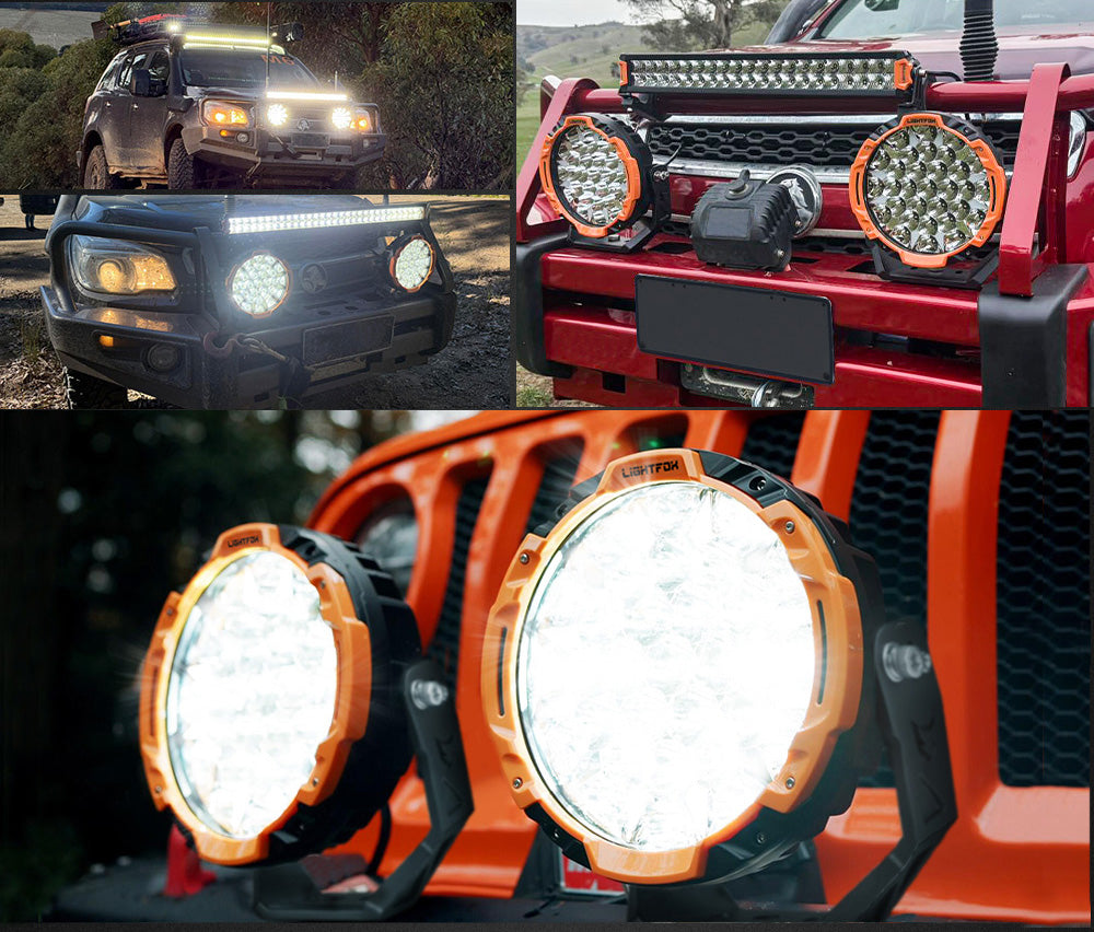 Lightfox 9inch LED Driving Light 1Lux@5,428ft IP68 22,912 Lumens