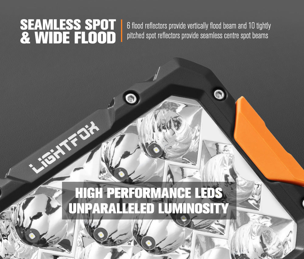 Lightfox Pegasus 9" LED Driving Light 1Lux@2,972ft IP68 11,390LM