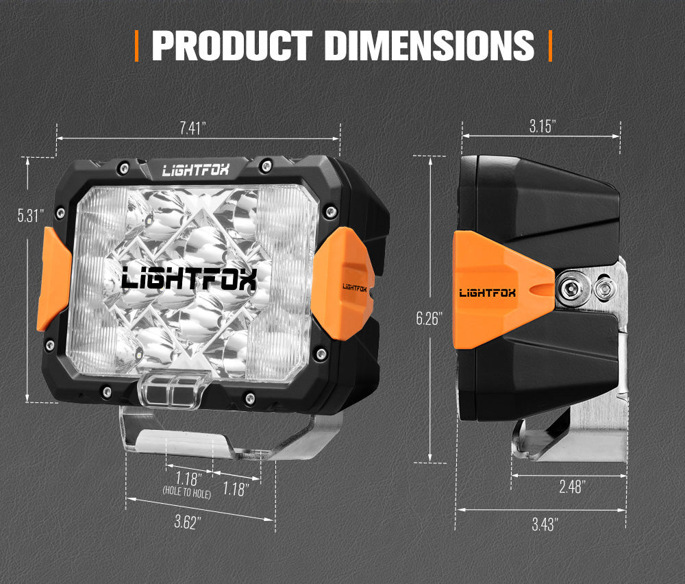Lightfox Pegasus 9" LED Driving Light 1Lux@2,691ft IP68 13,560LM