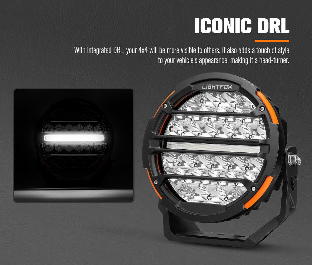Lightfox Polaris 9" LED Driving Light 1Lux@1,660m IP68 14,708 Lumens