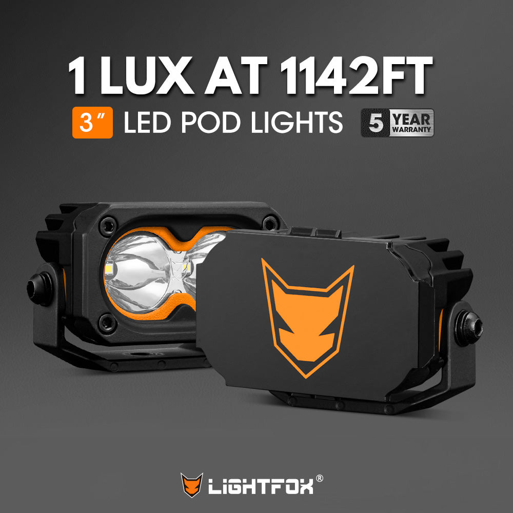 Lightfox Cygnus-2 3inch LED Work Light 1Lux@1,142ft IP68 4,052 Lumens
