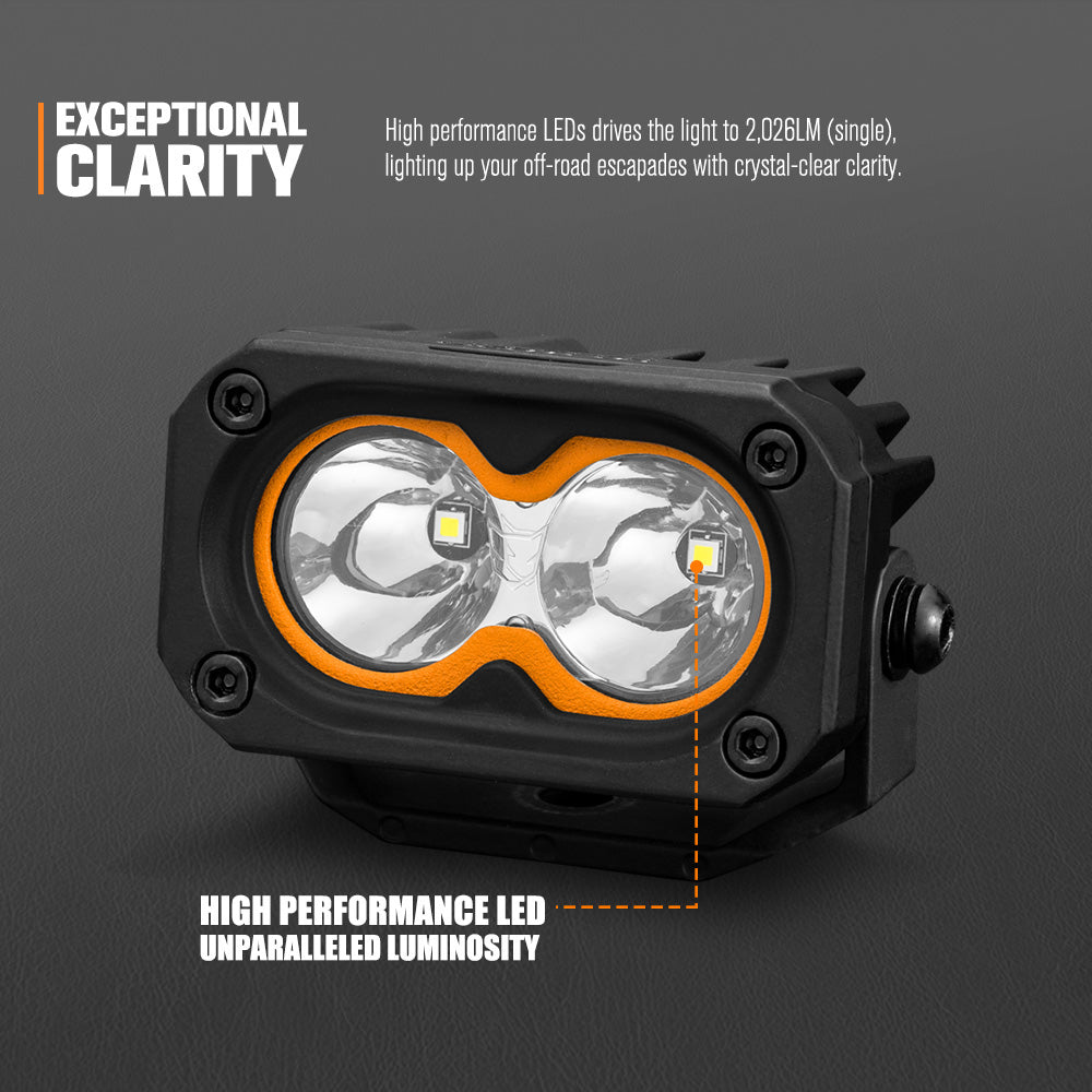 Lightfox Cygnus-2 3inch LED Work Light 1Lux@919ft IP68 2,026 Lumens