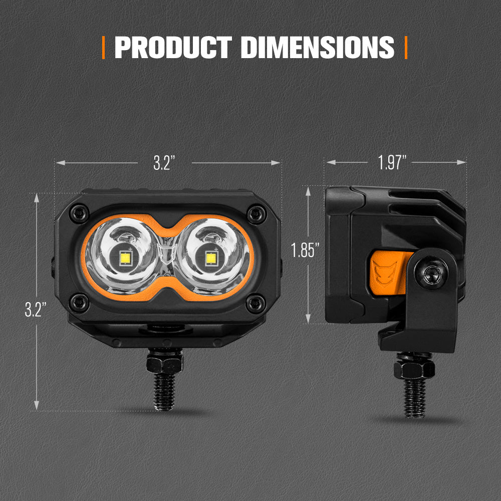 Lightfox Cygnus-2 3inch LED Work Light 1Lux@919ft IP68 2,026 Lumens