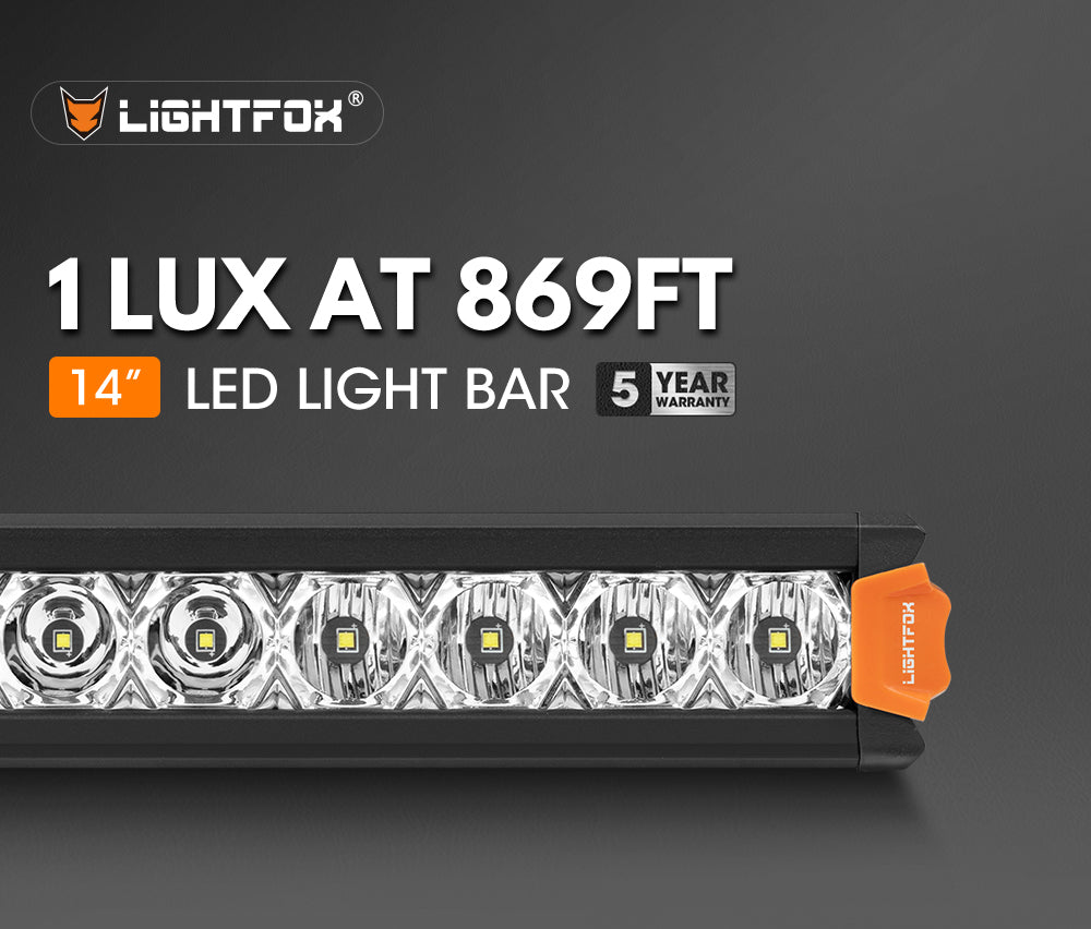 Lightfox Vega Series 14" LED Light Bar 1Lux@869ft IP68 4,735LM
