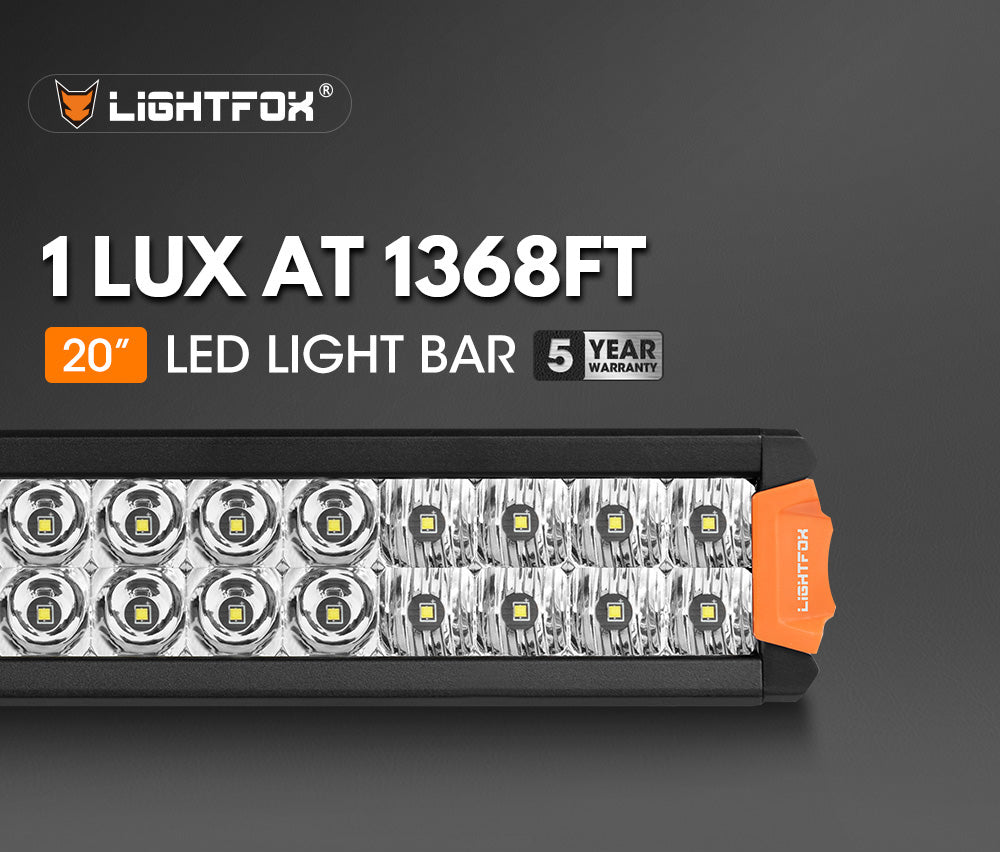 Lightfox Rigel Series 20" LED Light Bar 1Lux@1,368ft IP68 9,001LM