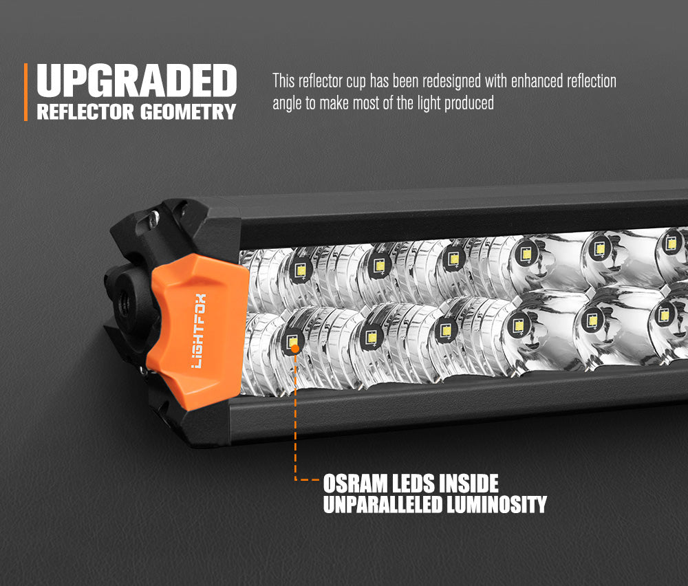 Lightfox Rigel Series 20" LED Light Bar 1Lux@1,368ft IP68 9,001LM