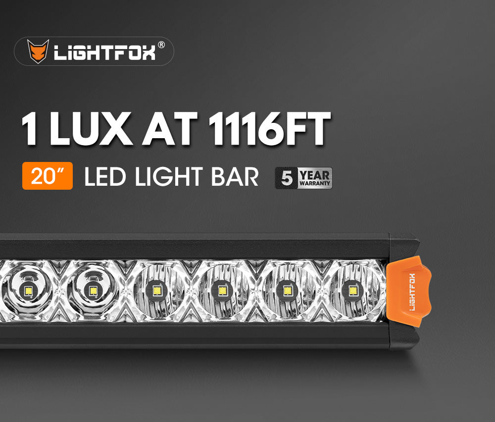 Lightfox Vega Series 20" LED Light Bar 1Lux@1,116ft IP68 7,551LM