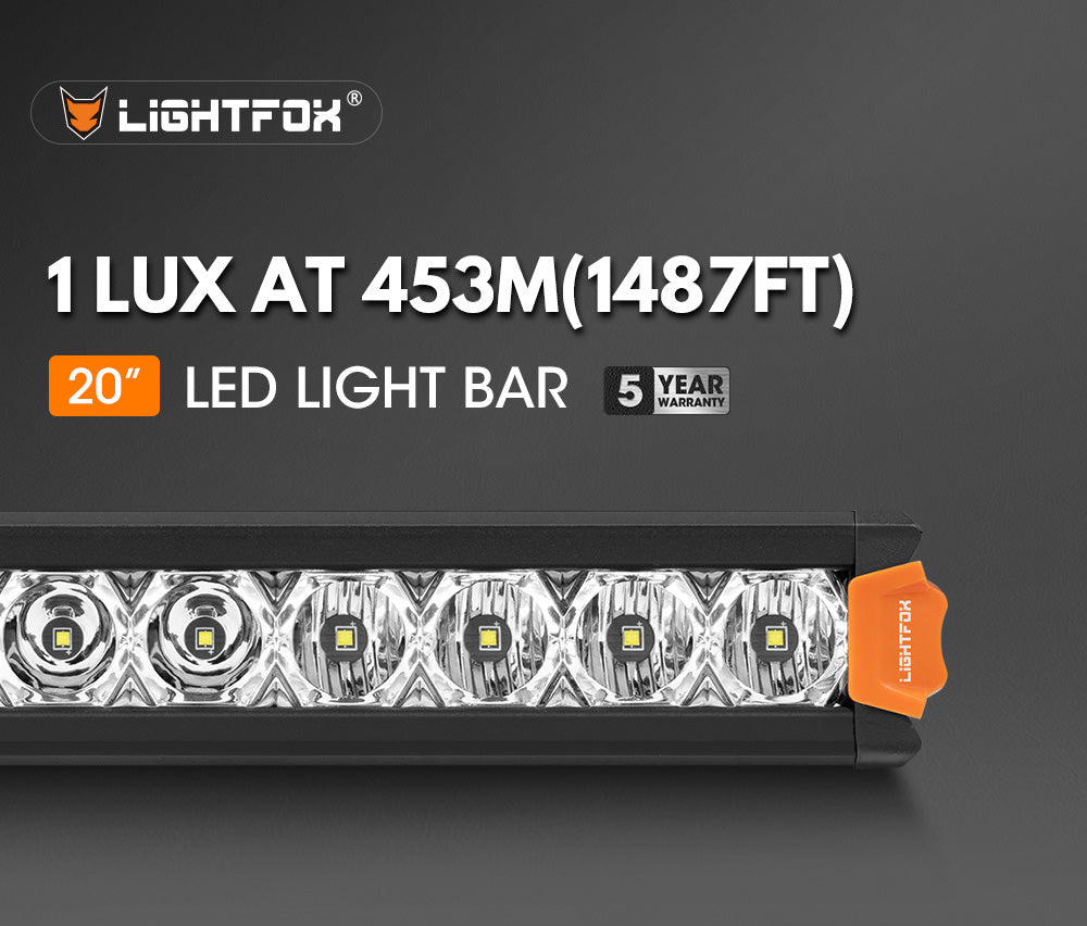 Lightfox Vega Series 20" LED Light Bar 1Lux@1,487ft IP68 12,580LM