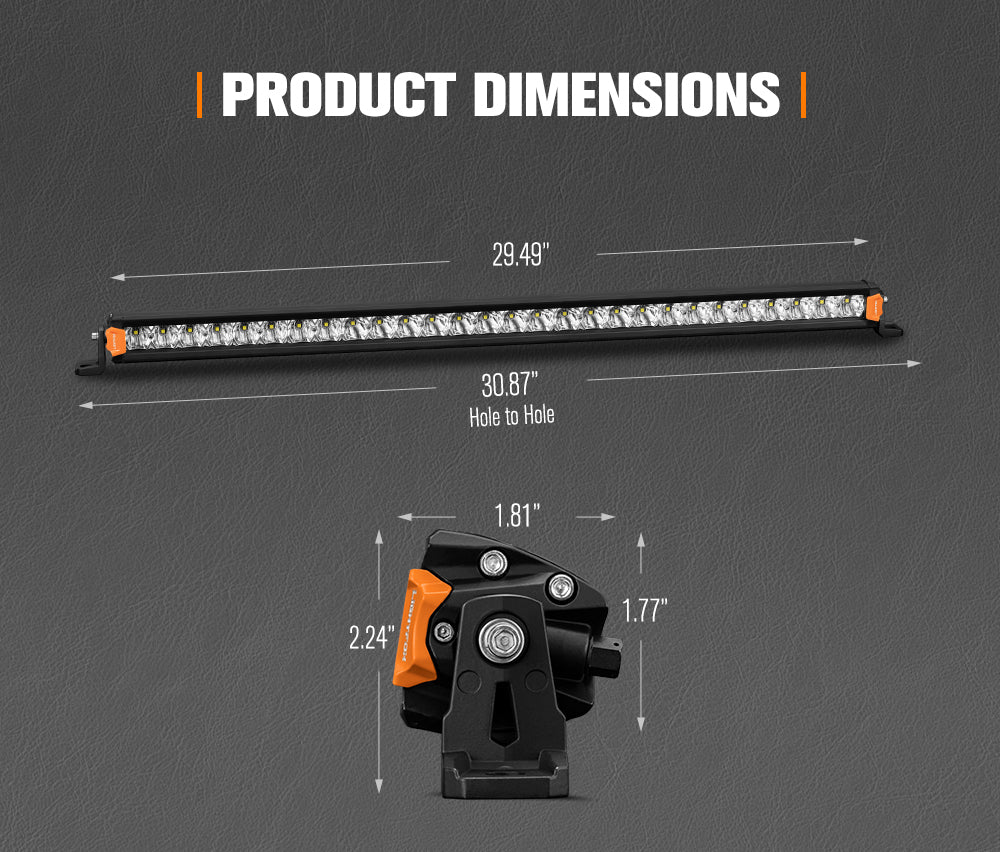Lightfox Vega Series 28" LED Light Bar 1Lux@1,168ft IP68 10,358LM