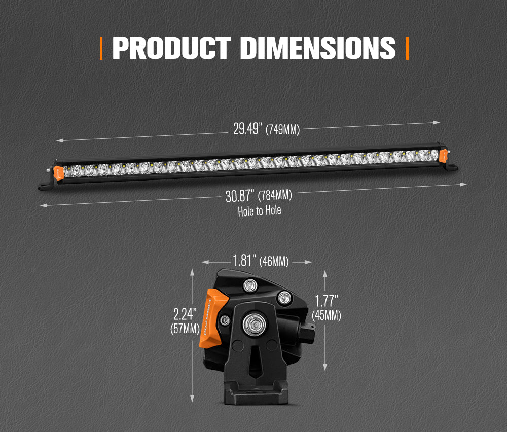 Lightfox Vega Series 28" LED Light Bar 1Lux@1,620ft IP68 17,612LM
