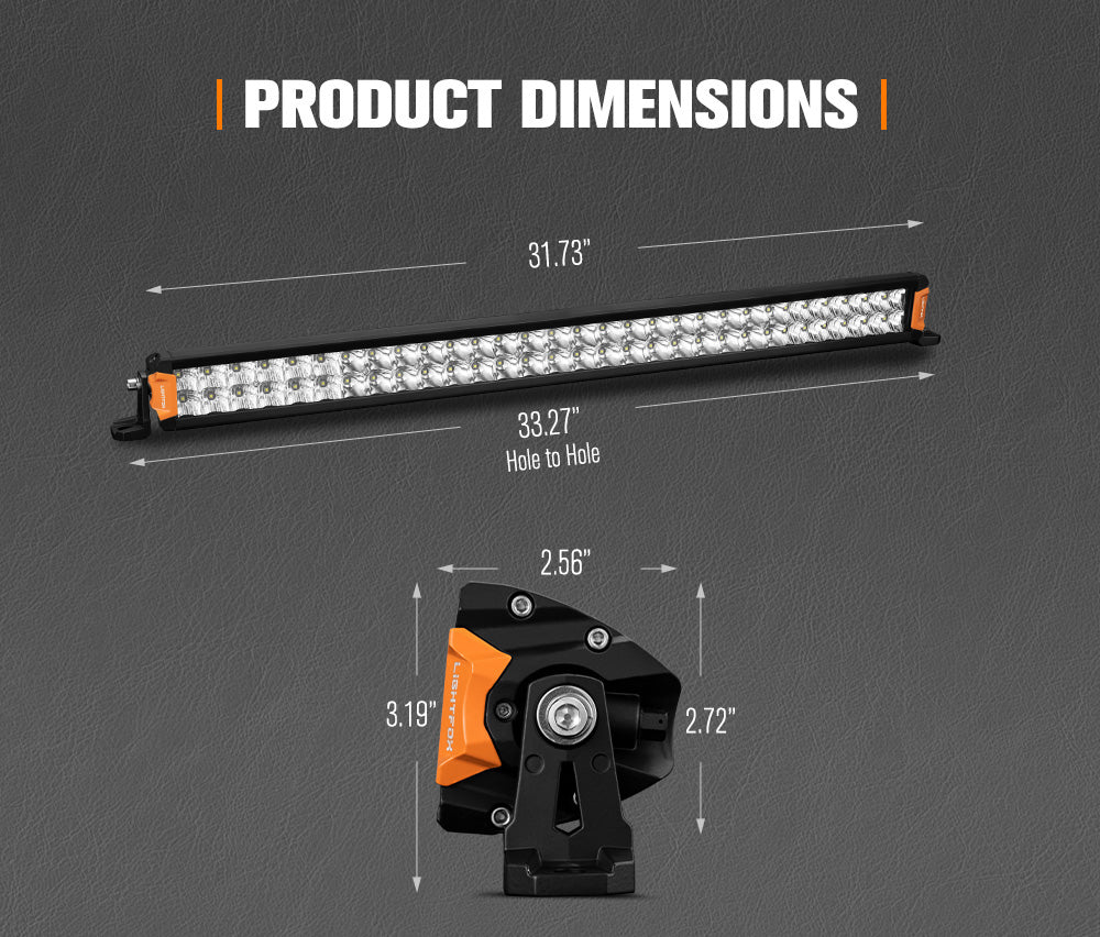 Lightfox Rigel Series 30" LED Light Bar 1Lux@1,573ft IP68 14,300LM