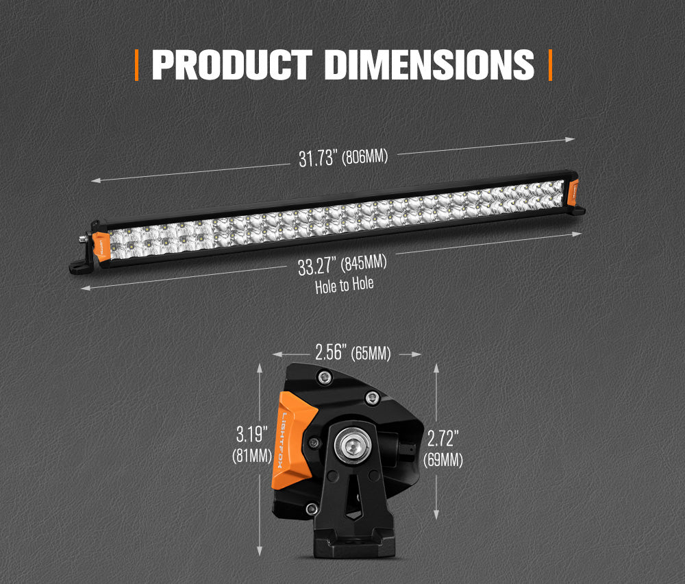 Lightfox Rigel Series 30" LED Light Bar 1Lux@2,008ft IP68 22,644LM