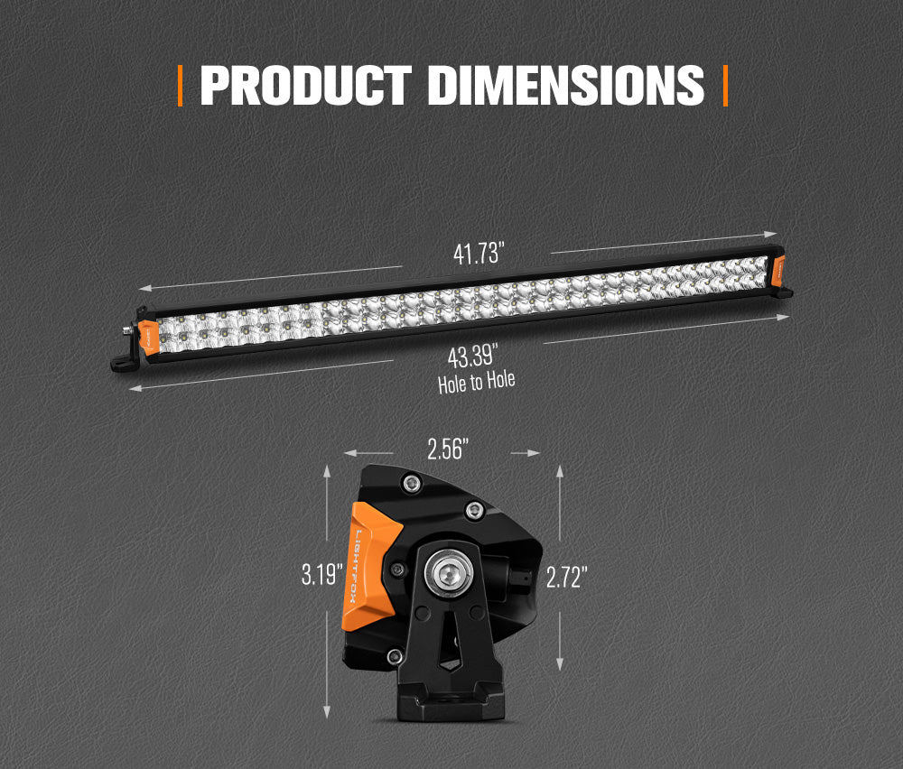 Lightfox Rigel Series 40" LED Light Bar 1Lux@1,697ft IP68 18,040LM
