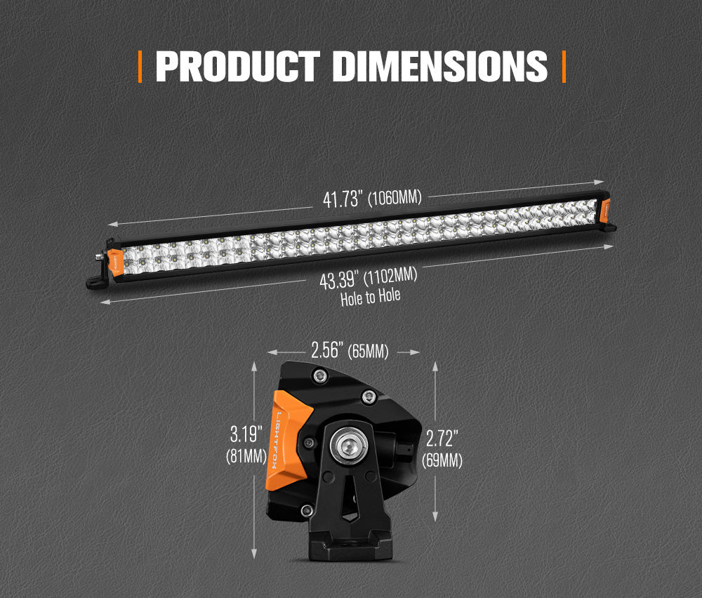 Lightfox Rigel Series 40" LED Light Bar 1Lux@2,278ft IP68 30,192LM