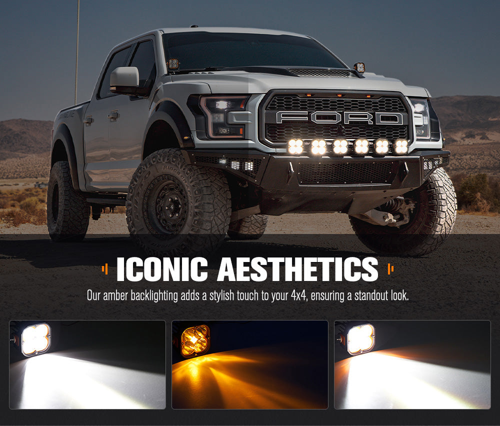 Lightfox Cygnus 5" Pair LED Pod Lights 1Lux@1,300 ft IP68 7,053LM