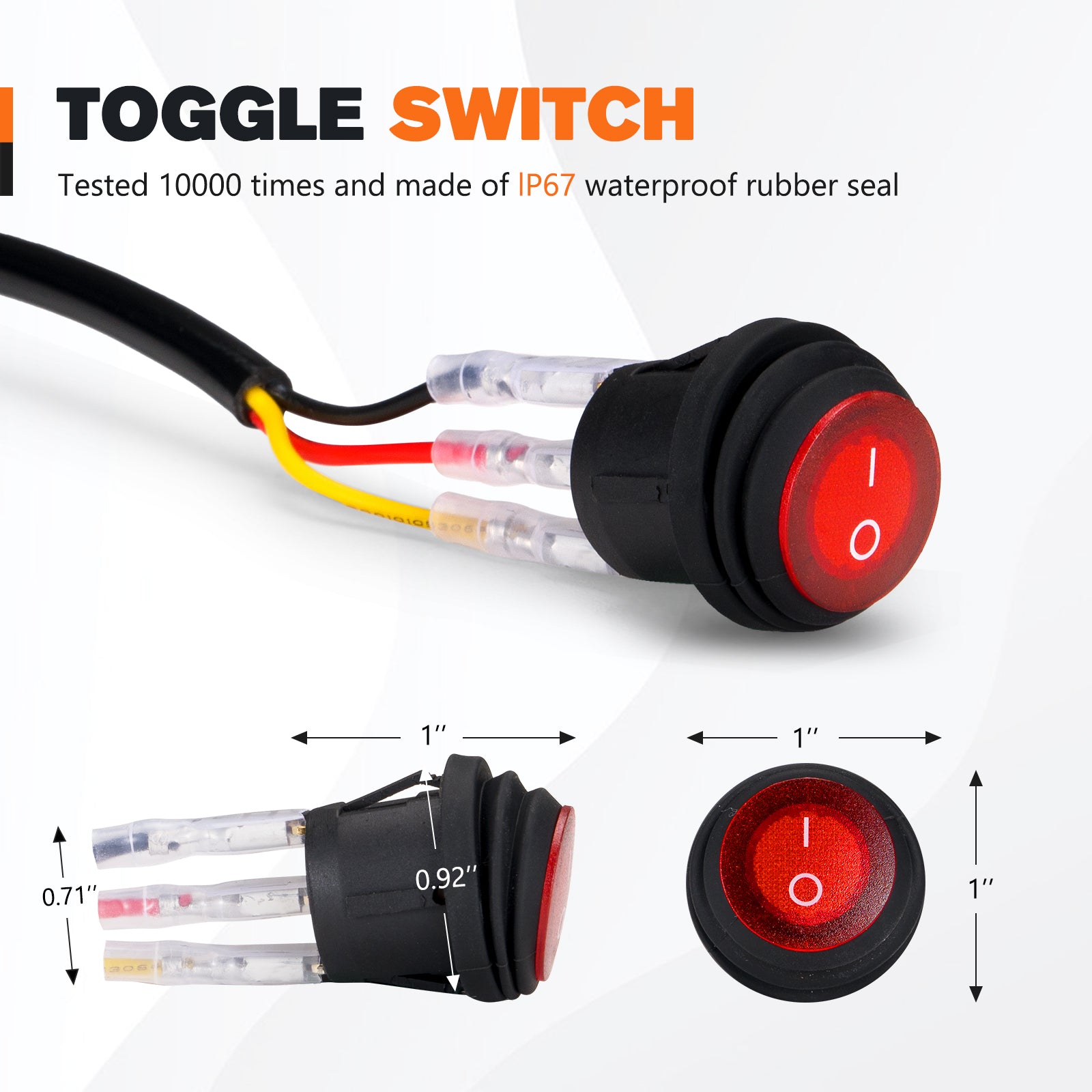 Lightfox Wiring Harness 12V 40A with DT 2-Pin Connectors Square