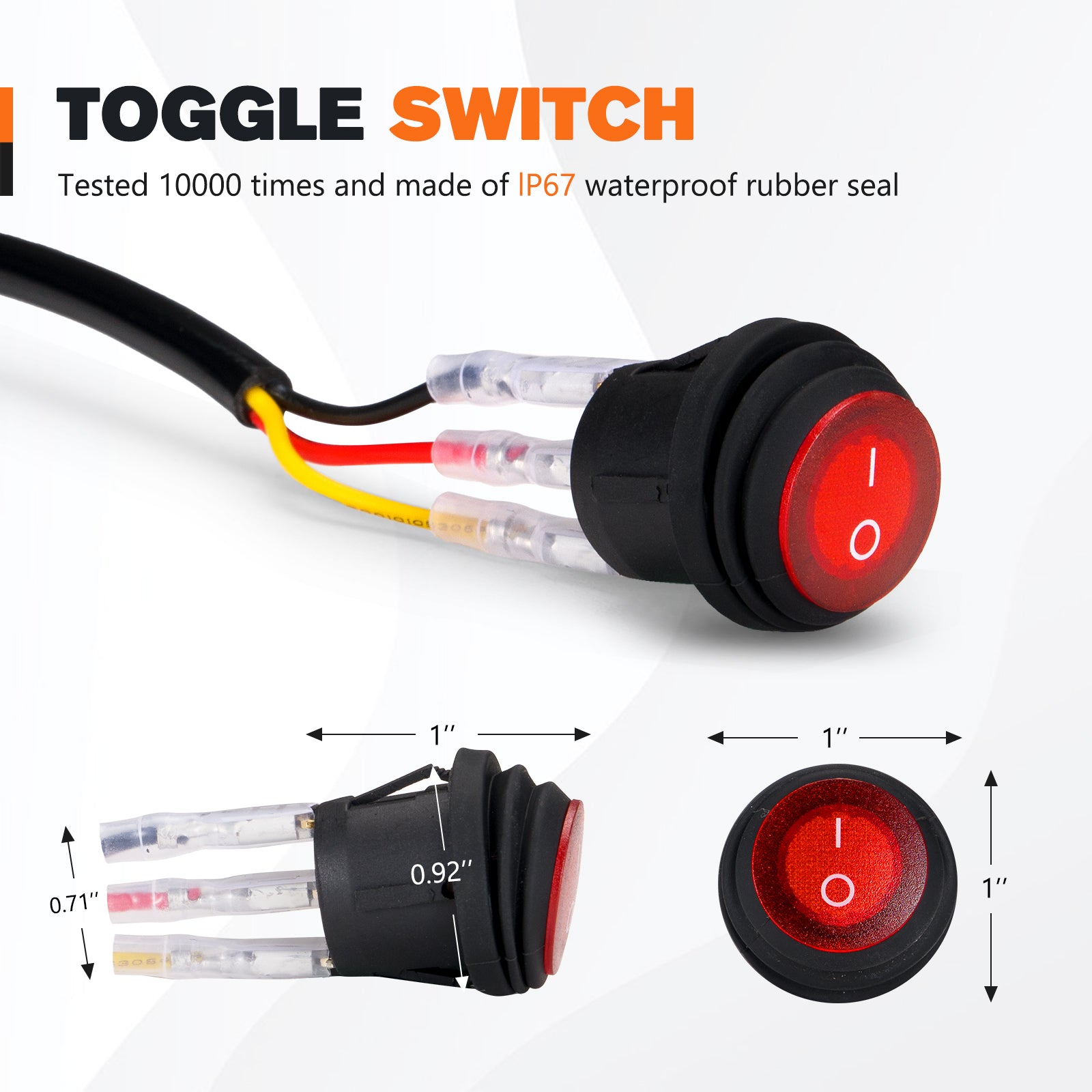Lightfox Wiring Harness 12V 40A with DT 3-Pin Connectors Triangular